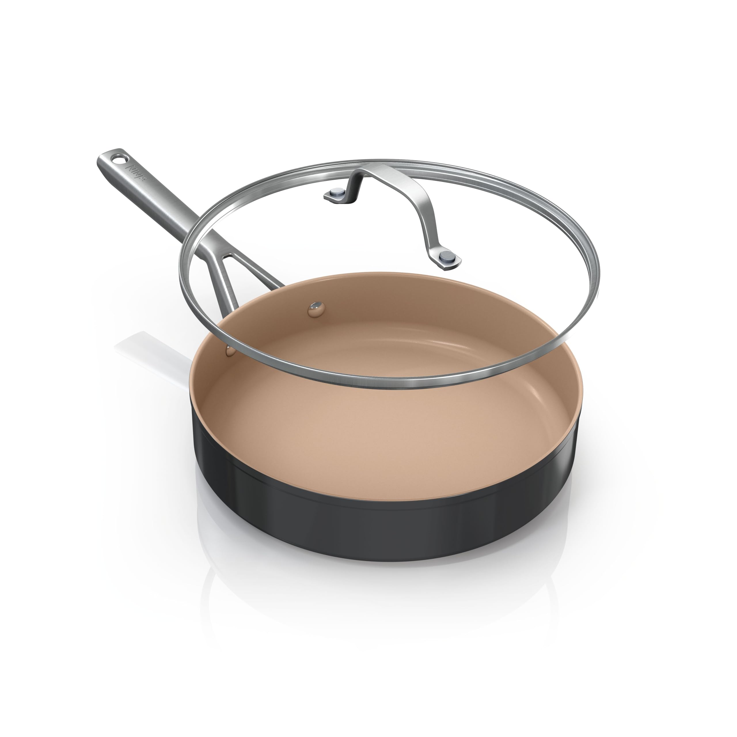 Ninja Extended Life Essential Ceramic 3-Quart Sauce Pan, Oven Safe